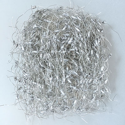 A ball of tangled silver resistors